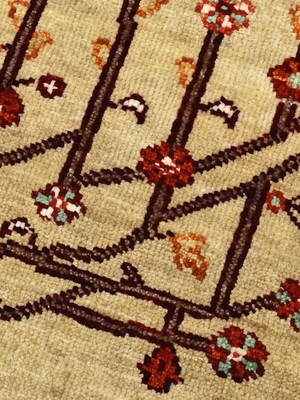 Sarev Hand-Knotted Wool & Bamboo Silk Persian Rug - Sand