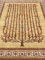 Sarev Hand-Knotted Wool & Bamboo Silk Rug - Sand