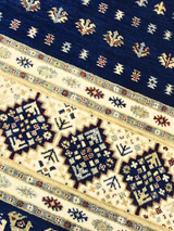 Virel Hand-Knotted Wool & Bamboo Silk Rug - Blue