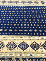 Virel Hand-Knotted Wool & Bamboo Silk Rug - Blue