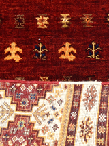 Virel Hand-Knotted Wool & Bamboo Silk Rug - Burgundy