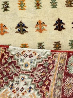 Virel Hand-Knotted Wool & Bamboo Silk Persian Rug - Cream