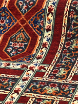 Roven Hand-Knotted Wool & Bamboo Silk Rug - Burgundy