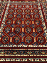 Roven Hand-Knotted Wool & Bamboo Silk Rug - Burgundy