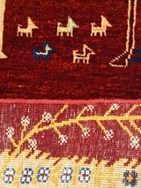 Tavik Hand-Knotted Wool & Bamboo Silk Rug - Burgundy