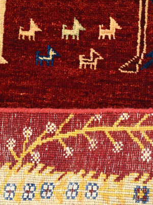 Tavik Hand-Knotted Wool & Bamboo Silk Persian Rug - Burgundy