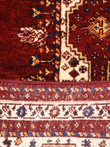 Darev Hand-Knotted Wool & Bamboo Silk Rug - Burgundy