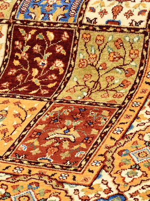 Mavik Hand-Knotted Wool & Bamboo Silk Persian Rug - Multi