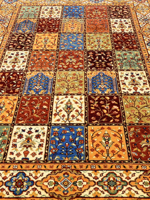 Mavik Hand-Knotted Wool & Bamboo Silk Persian Rug - Multi