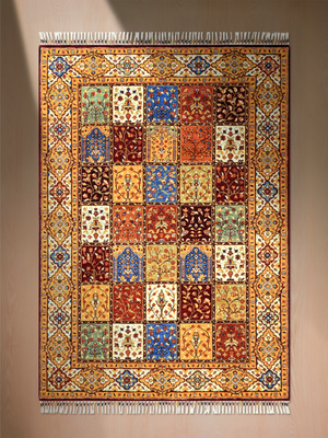 Mavik Hand-Knotted Wool & Bamboo Silk Persian Rug - Multi