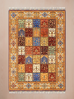 Mavik Hand-Knotted Wool & Bamboo Silk Persian Rug - Multi