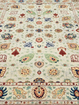 Selra Hand-Knotted Wool & Bamboo Silk Rug - Grey