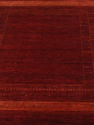 Ravik Hand-Knotted Wool Rug - Burgundy