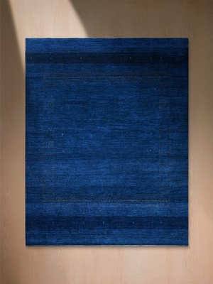 Eryon Hand-Knotted Wool Rug - Royal Blue