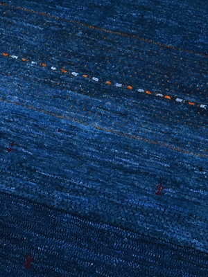 Eryon Hand-Knotted Wool Rug - Royal Blue