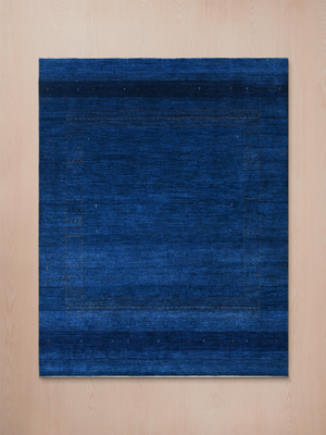 Eryon Hand-Knotted Wool Rug - Royal Blue