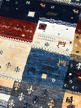 Bavar Hand-Knotted Wool Rug – Multi (Blue Ground)