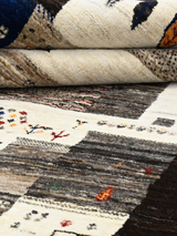 Selim Hand-Knotted Wool Rug – Multi (Blue & Charcoal)