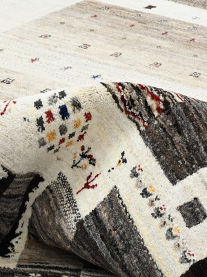 Selim Hand-Knotted Wool Rug – Multi (Blue & Charcoal)