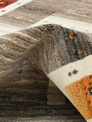 Navan Hand-Knotted Wool Rug – Multi (Charcoal & Brown)