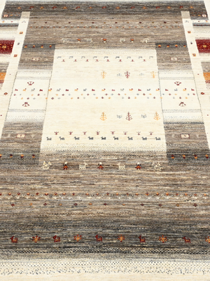 Navan Hand-Knotted Wool Rug – Multi (Charcoal & Brown)