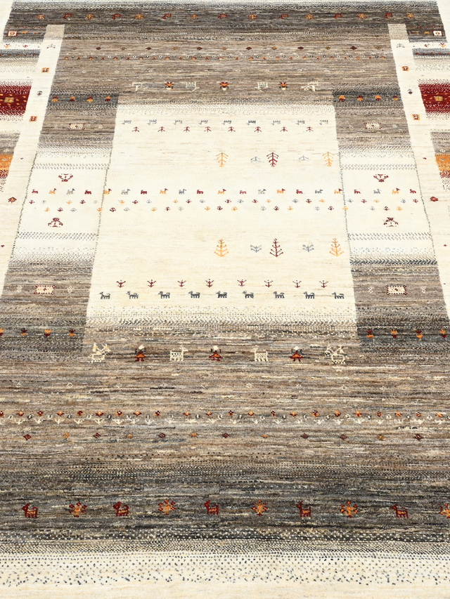 Navan Hand-Knotted Wool Rug – Multi (Charcoal & Brown)