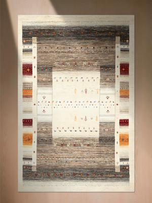 Navan Hand-Knotted Wool Rug – Multi (Charcoal & Brown)