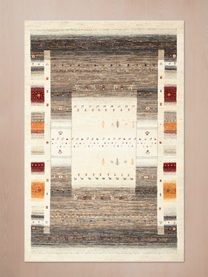 Navan Hand-Knotted Wool Rug – Multi (Charcoal & Brown)