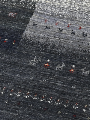 Dareh Hand-Knotted Wool Rug – Charcoal