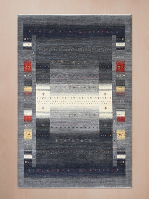 Dareh Hand-Knotted Wool Rug – Charcoal