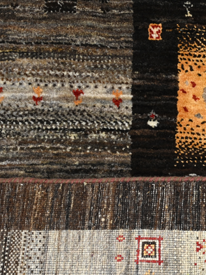Ghalam Hand-Knotted Wool Rug – Black