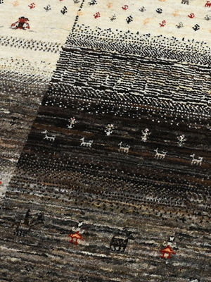 Ghalam Hand-Knotted Wool Rug – Black