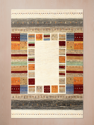 Terak Hand-Knotted Wool Rug – Multi (Earthy Tones)