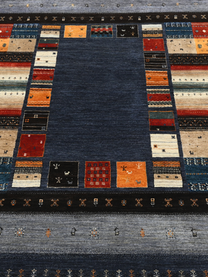 Mavan Hand-Knotted Wool Rug – Midnight Blue