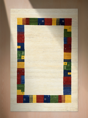 Falak Hand-Knotted Wool Rug – Beige