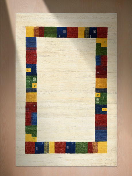 Falak Hand-Knotted Wool Rug – Beige