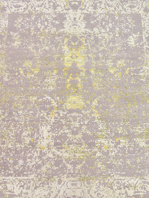Baha Wool & Bamboo Silk Hand-Knotted Rug - Lilac