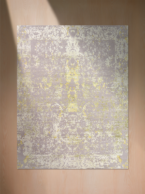 Baha Wool & Bamboo Silk Hand-Knotted Rug - Lilac