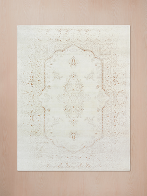 Fenn Wool & Bamboo Silk Hand-Knotted Rug - Off-White