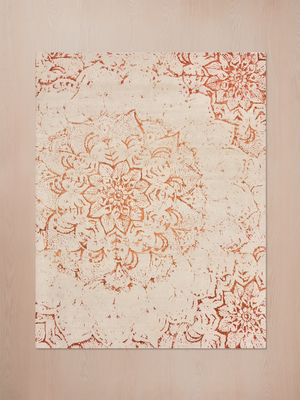 Tracy Wool & Bamboo Silk Hand-Knotted Rug - Rust