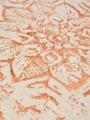 Tracy Wool & Bamboo Silk Hand-Knotted Rug - Rust