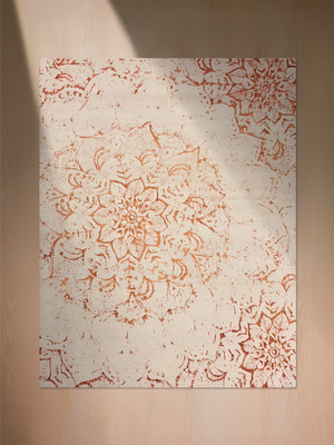 Tracy Wool & Bamboo Silk Hand-Knotted Rug - Rust