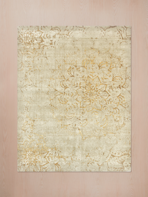 Tracy Wool & Bamboo Silk Hand-Knotted Rug - Orange