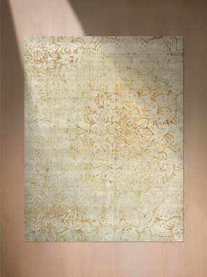 Tracy Wool & Bamboo Silk Hand-Knotted Rug - Orange