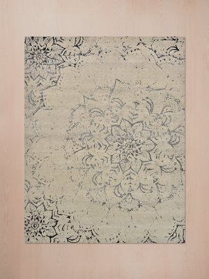 Tracy Wool & Bamboo Silk Hand-Knotted Rug - Charcoal