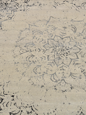 Tracy Wool & Bamboo Silk Hand-Knotted Rug - Charcoal