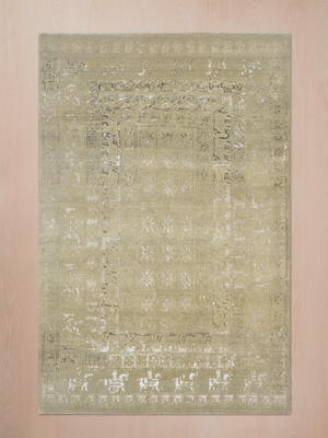 Jamin Wool & Bamboo Silk Hand-Knotted Rug - Khaki