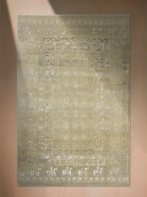 Jamin Wool & Bamboo Silk Hand-Knotted Rug - Khaki
