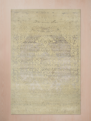 Isa Wool & Bamboo Silk Hand-Knotted Rug - Khaki