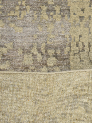 Isa Wool & Bamboo Silk Hand-Knotted Rug - Khaki
